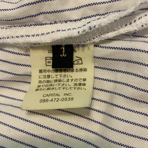 Kapital Pinstripe Paisley Tunic w/Lace Sz S - Picture 3 of 5